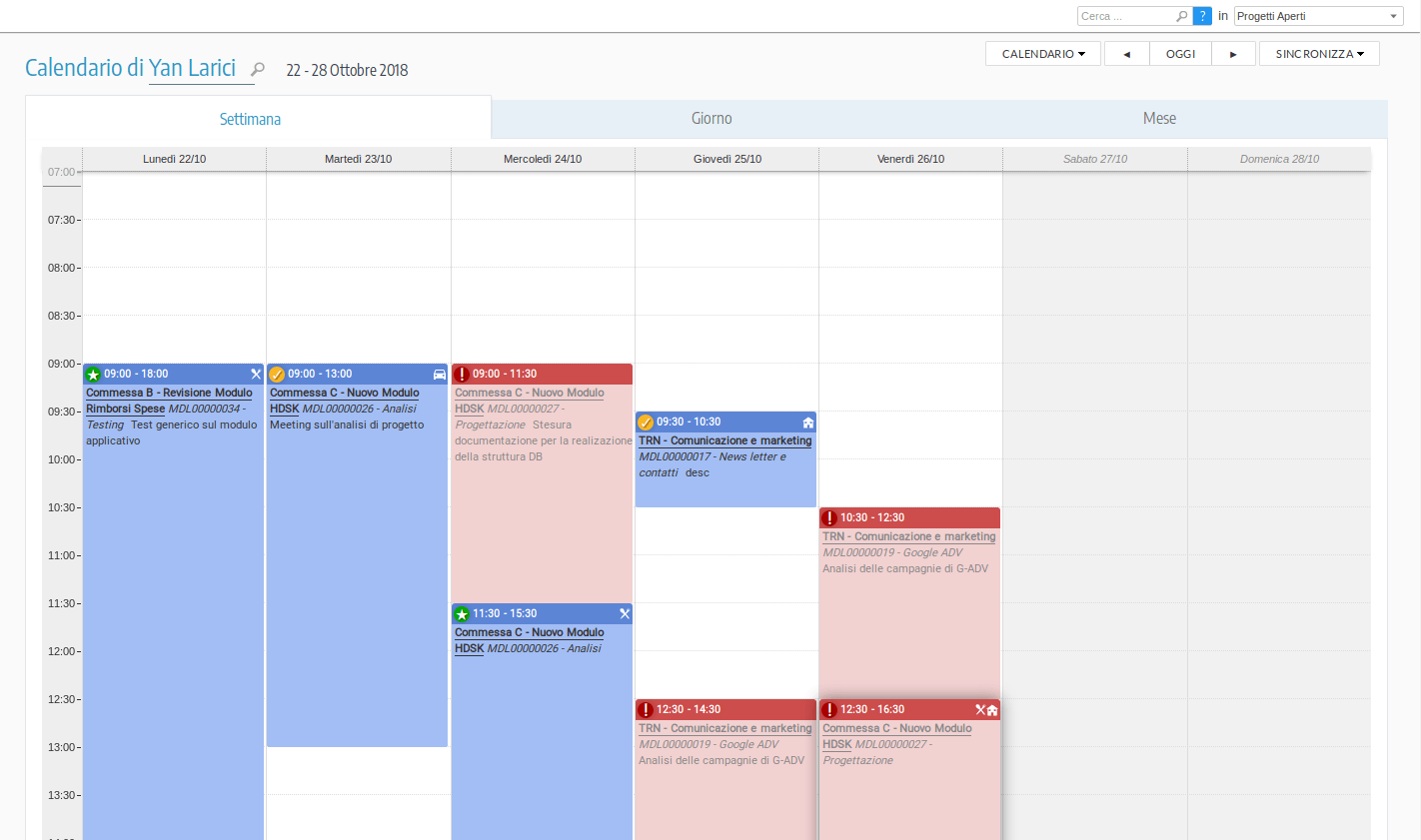 Calendario Personale